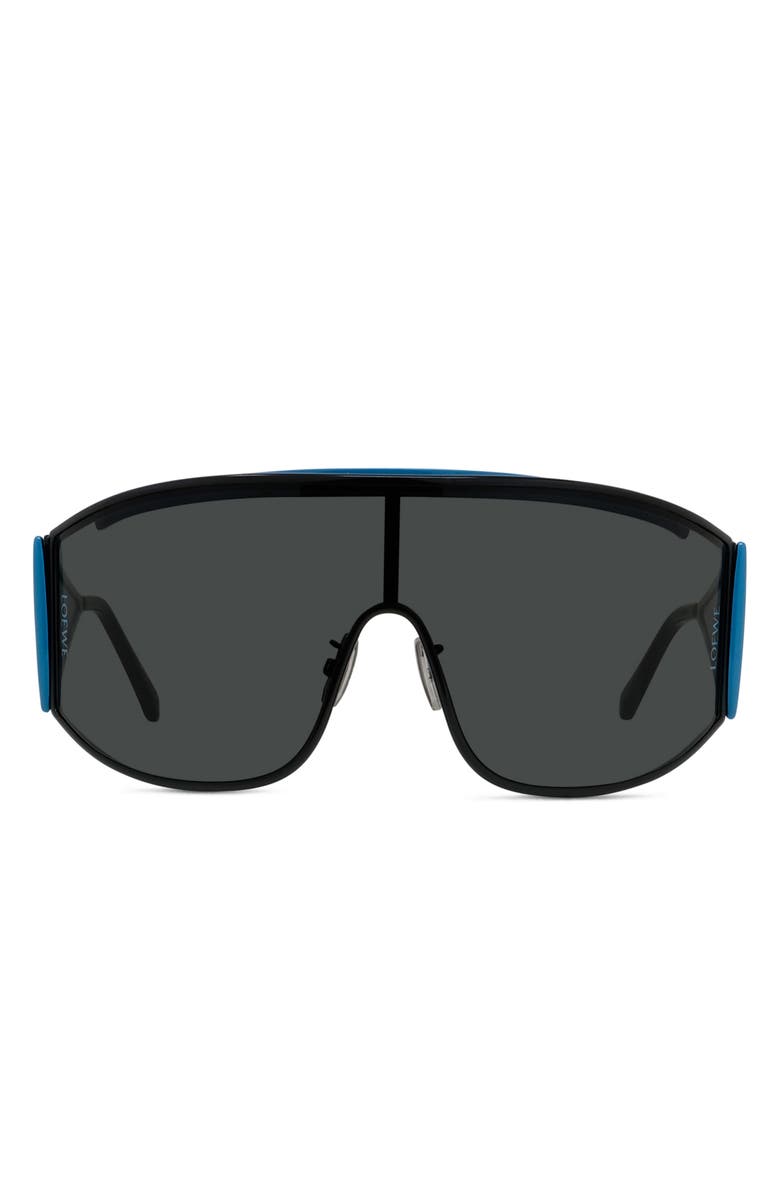 Loewe Signature 138mm Mask Sunglasses, Main, color, Black/ Other / Smoke