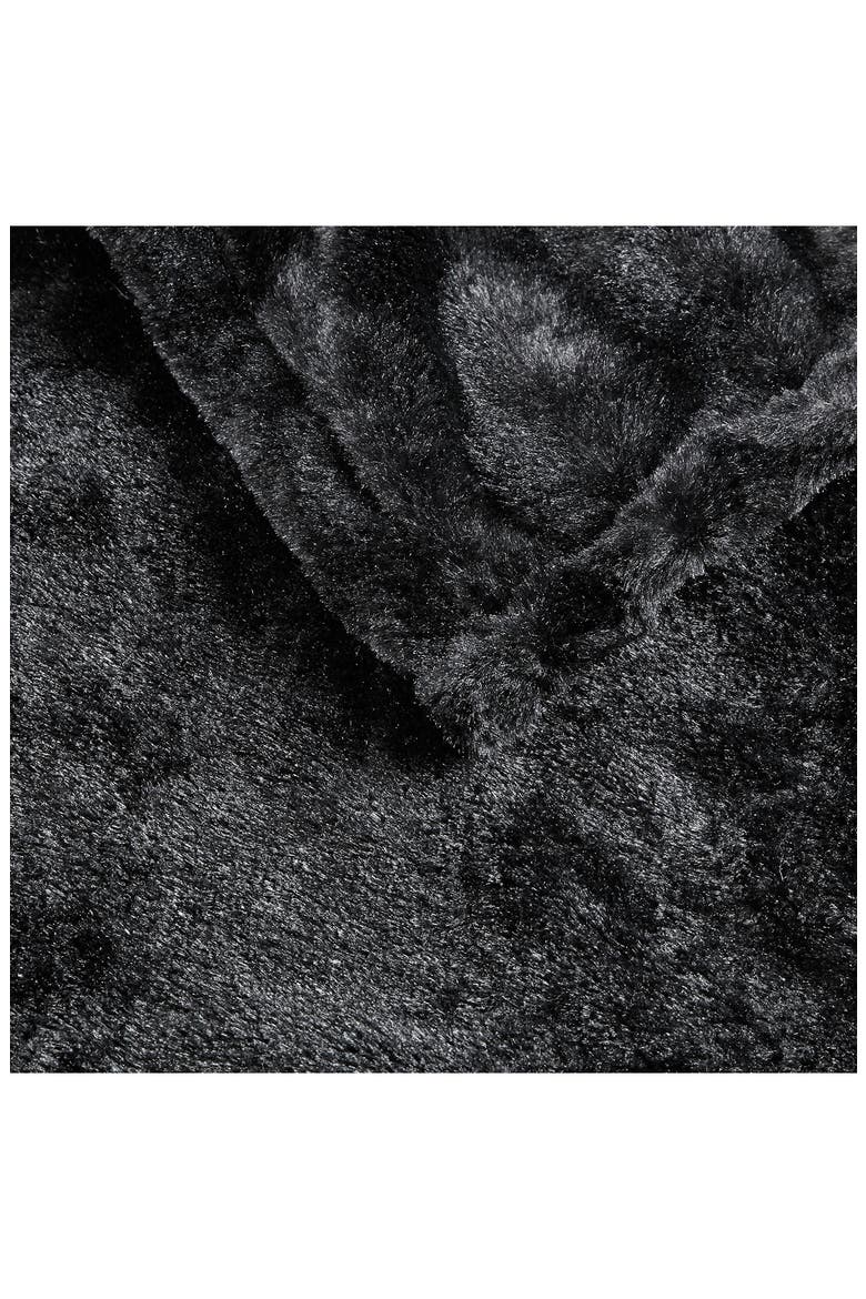 Faux Fur Heated Throw Blanket - 50" x 70", Alternate, color, BLACK