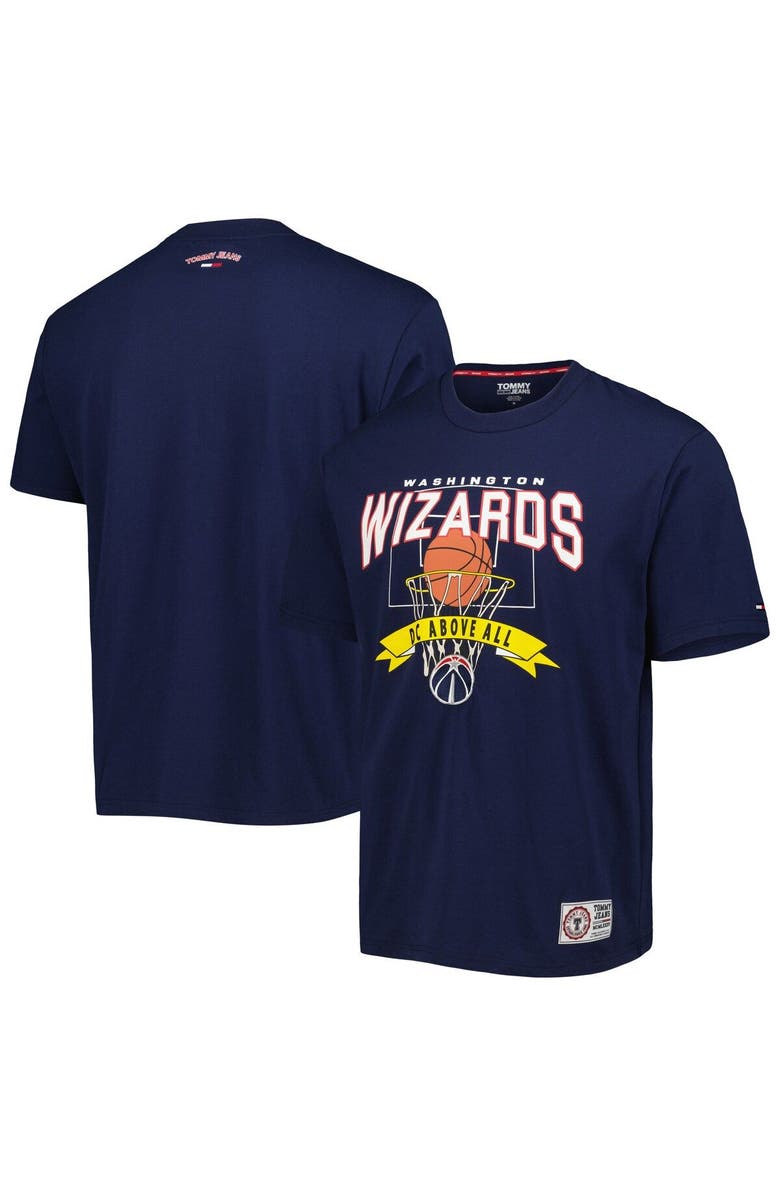 TOMMY JEANS Men's Tommy Jeans Navy Washington Wizards Tim Backboard T-Shirt, Main, color, Navy