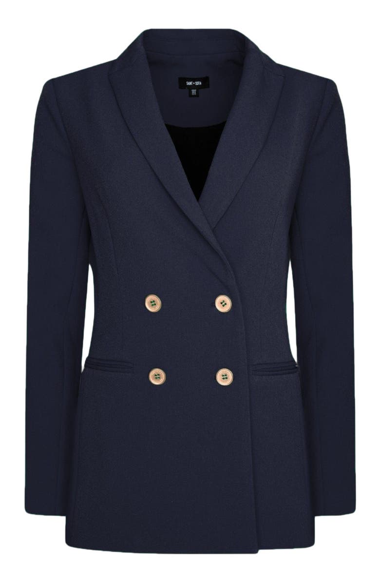 Saint + Sofia Cambridge Blazer, Alternate, color, Blue
