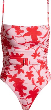 Hutch Ruched Belted One-Piece Swimsuit