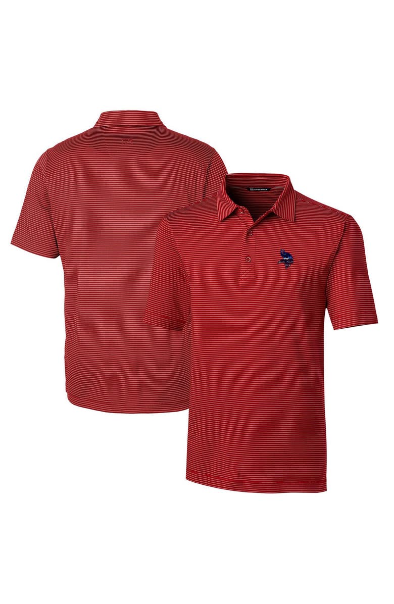 Cutter & Buck Men's Cutter & Buck Cardinal Minnesota Vikings Big & Tall Forge Pencil Stripe Stretch Polo, Main, color, 
