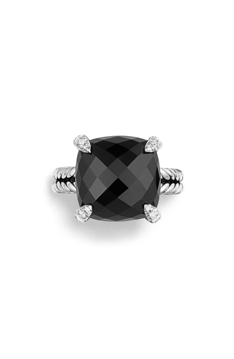 David Yurman Châtelaine Ring with Semiprecious Stone & Diamonds, Alternate, color, 