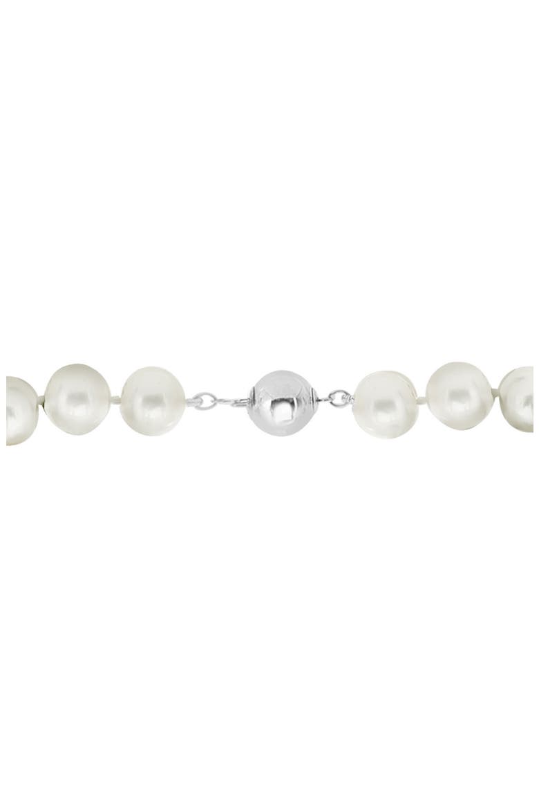Sterling Silver 10-11mm Freshwater Pearl Necklace, Alternate, color, WHITE