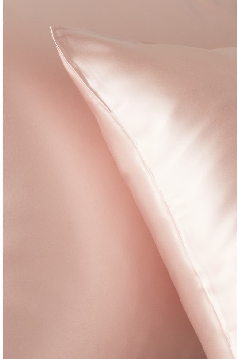 Set of 2 Silk Pillowcases, Alternate, color, PINK SEPIA