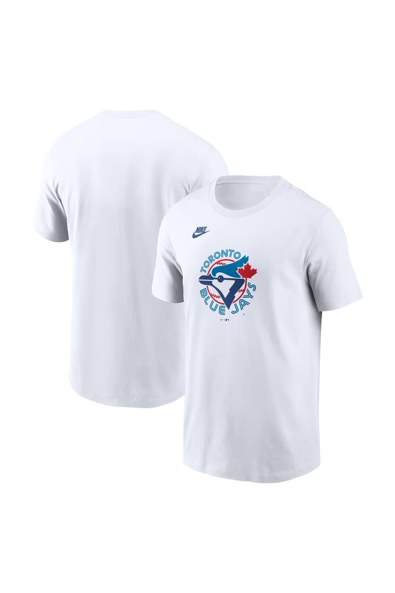 Men's Nike White Toronto Blue Jays Cooperstown Collection Logo T-Shirt, Main, color, White
