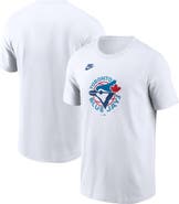 Nike Men's Nike White Toronto Blue Jays Cooperstown Collection Logo T-Shirt