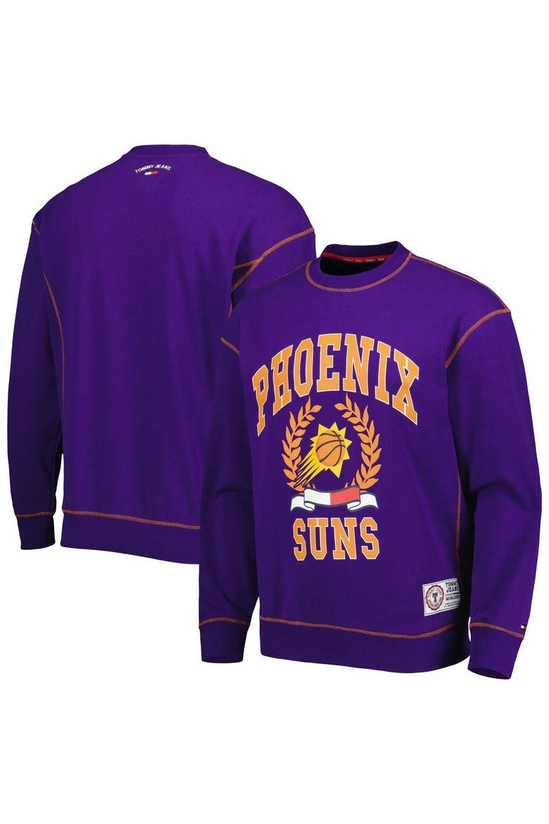 Men's Tommy Jeans Purple Phoenix Suns Peter French Terry Pullover Crew Sweatshirt, Main, color, Purple