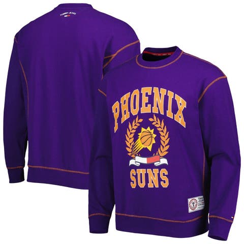 Men's Tommy Jeans Purple Phoenix Suns Peter French Terry Pullover Crew Sweatshirt