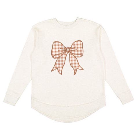 Gingham Bow Patch Women's Sweatshirt