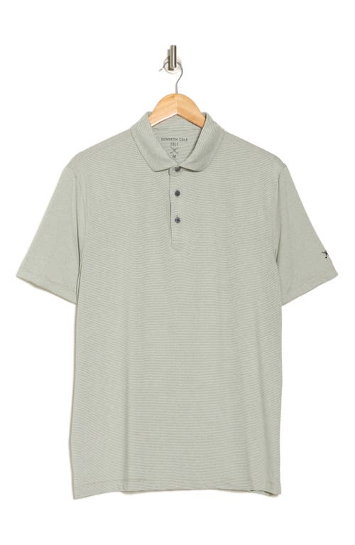 Kenneth Cole Space Dyed Golf Polo In Green