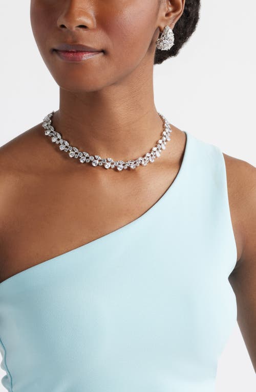 NORDSTROM NORDSTROM SCATTERED CUBIC ZIRCONIA TEARDROP HOOP EARRINGS 