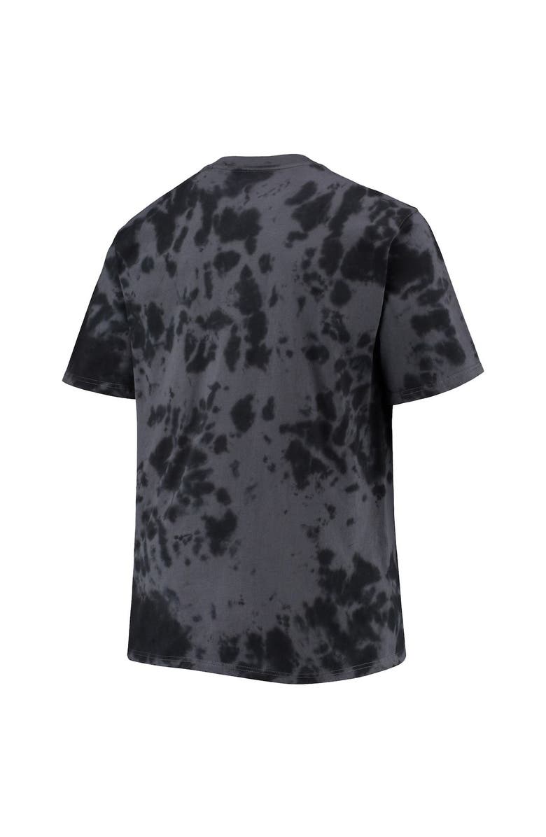 PROFILE Men's Black Brooklyn Nets Big & Tall Marble Dye Tonal Performance T-Shirt, Alternate, color, Black