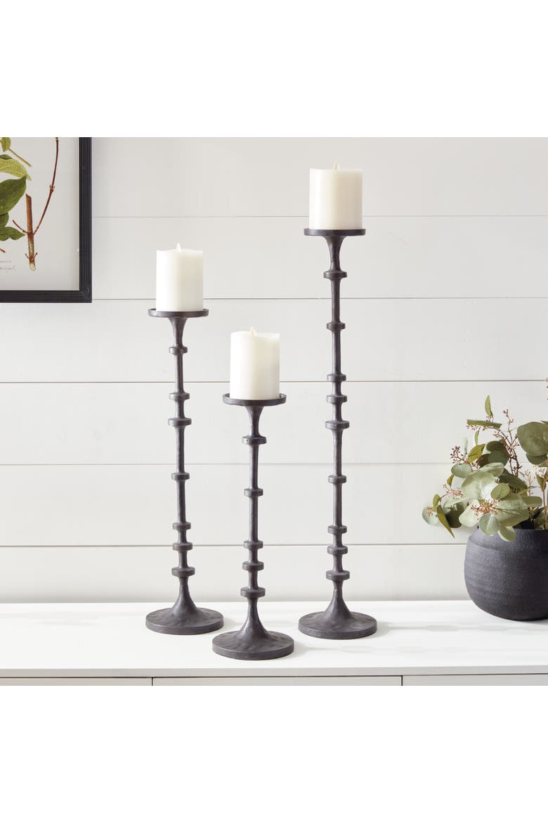 Abacus Candle Stands Set of 3, Alternate, color, Black