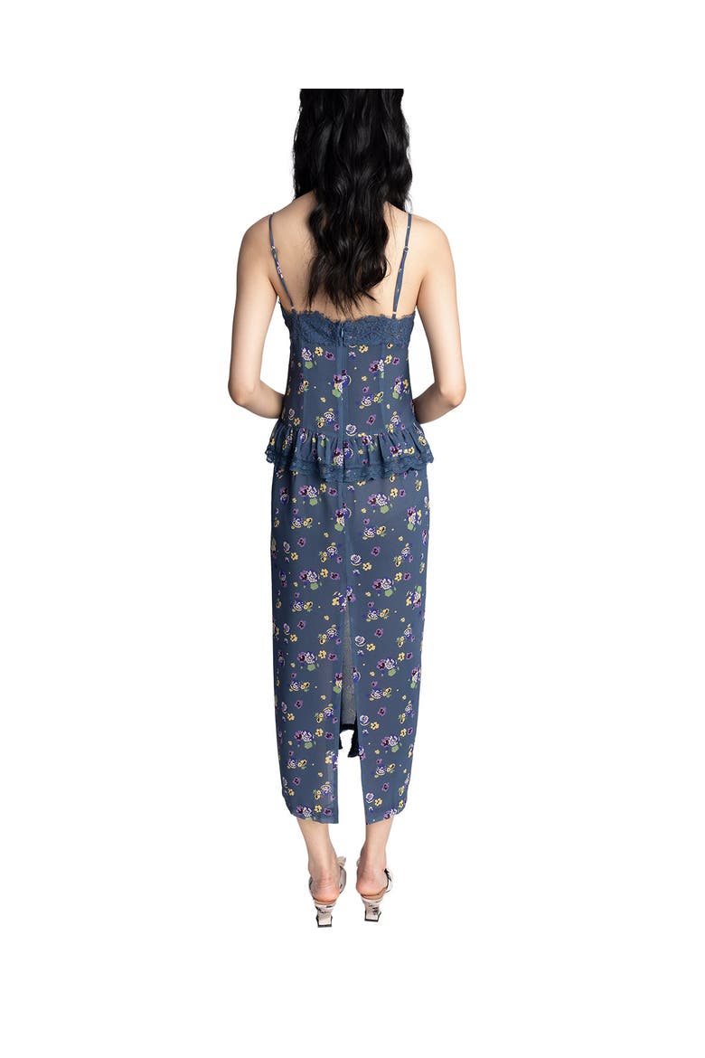 Night Blooming Chiffon Slip Dress, Alternate, color, INDIGO MULTI