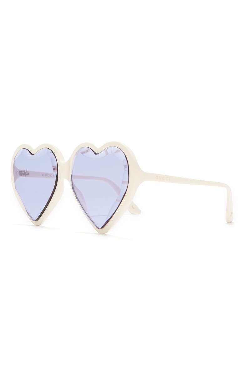Gucci 60mm Heart Sunglasses, Alternate, color,