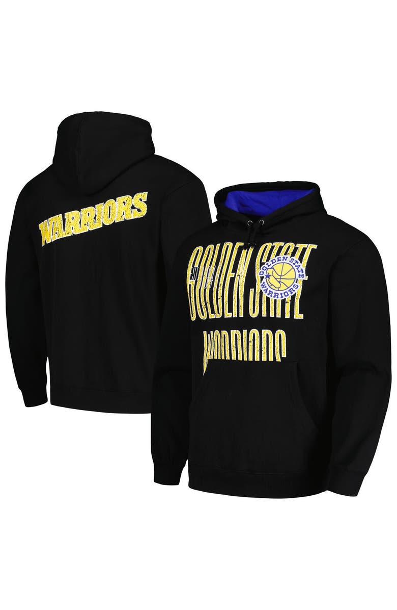 Mitchell & Ness Men's Mitchell & Ness Black Golden State Warriors Hardwood Classics OG 2.0 Pullover Hoodie, Main, color, Black