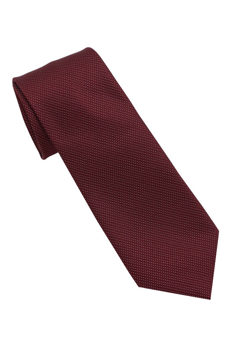 Pin Stripe Tie, Main, color, BURGUNDY