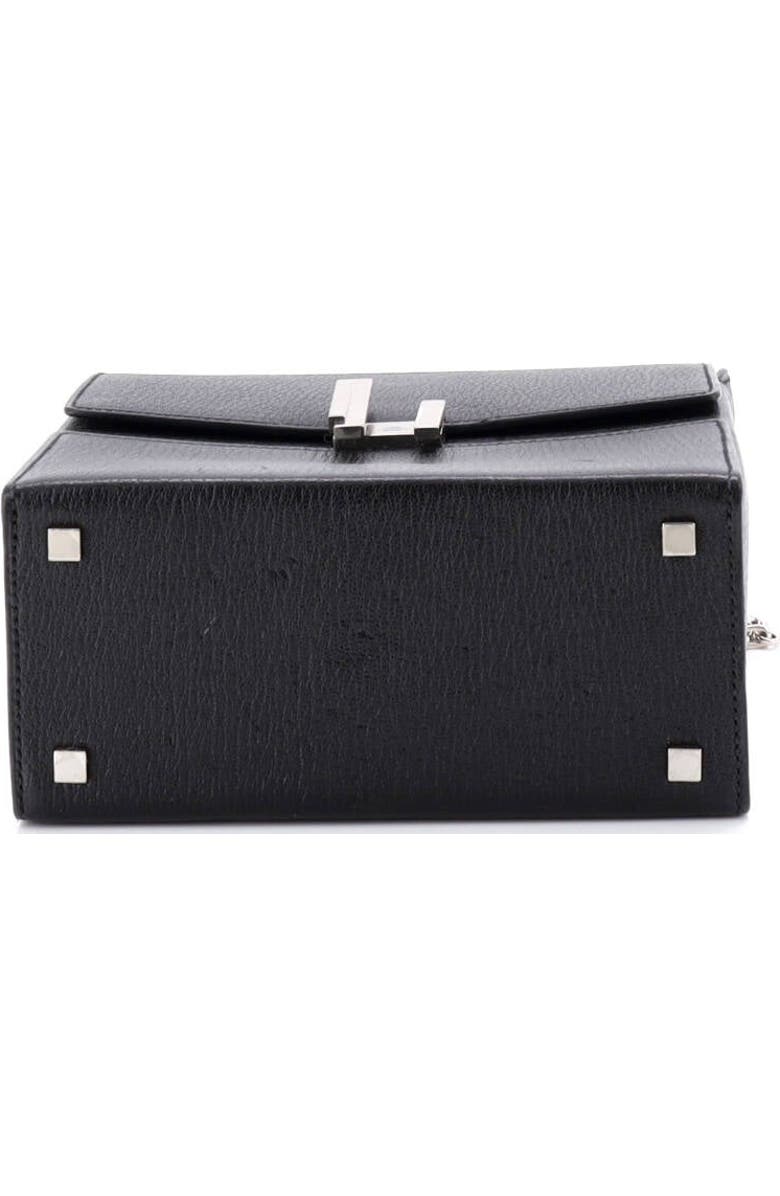 Pre-Owned Hermes Cinhetic Top Handle Bag Verso Chevre Mysore, Alternate, color, Verso - Noir/Bleu Electrique