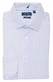 Nautica Slim Fit Arrow Print Stretch Dress Shirt