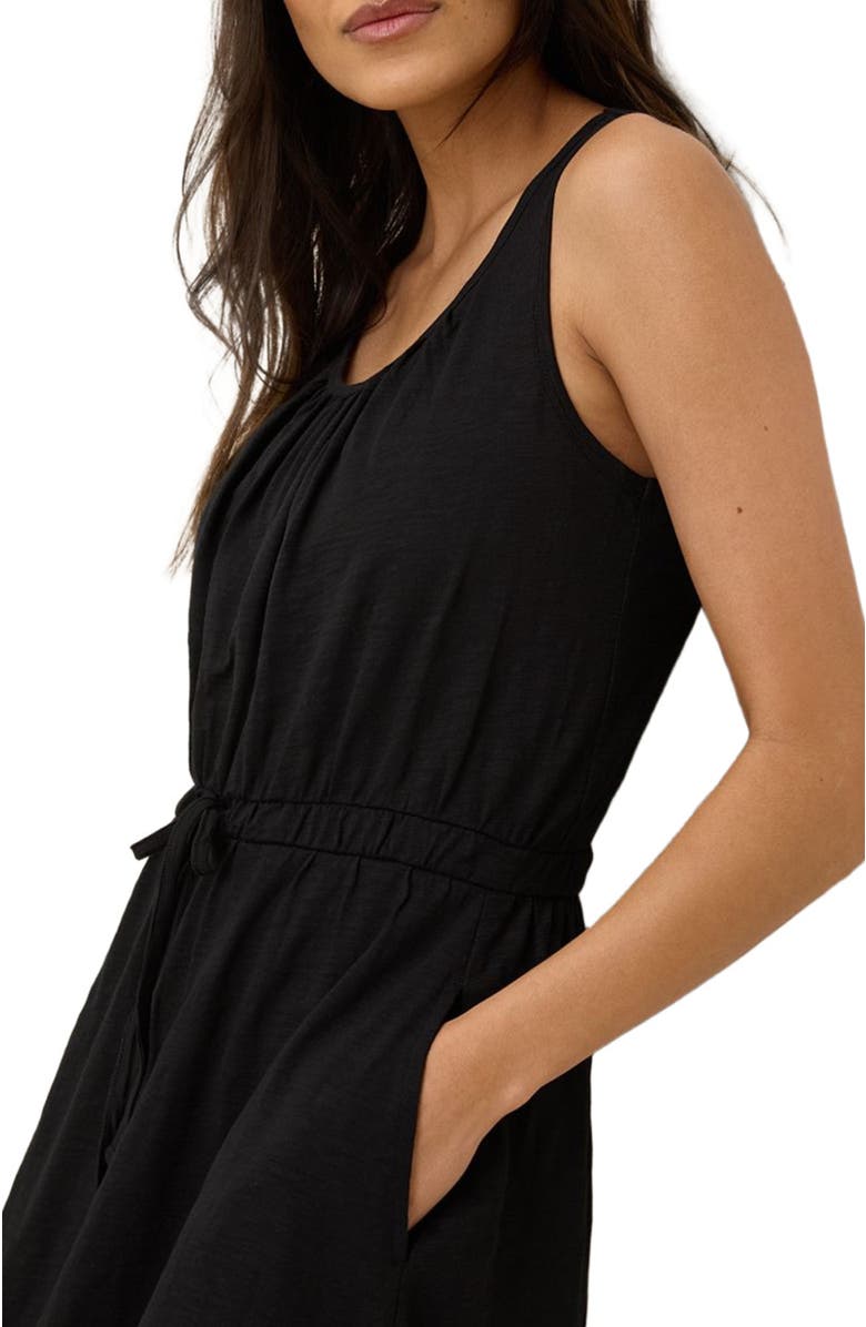 Pact Organic Cotton Relaxed Slub Tank Maxi Dress, Alternate, color, Black