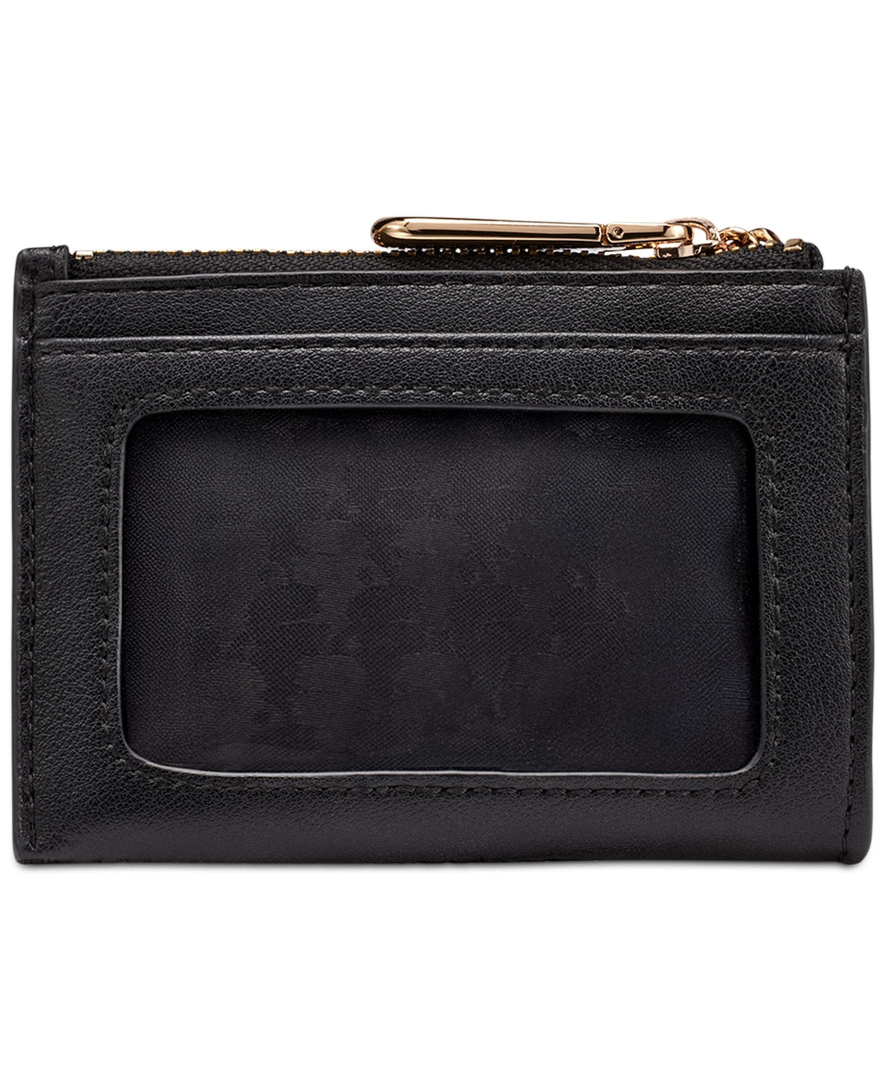 KARL LAGERFELD PARIS Slg Card Case, Alternate, color, Black/Gold