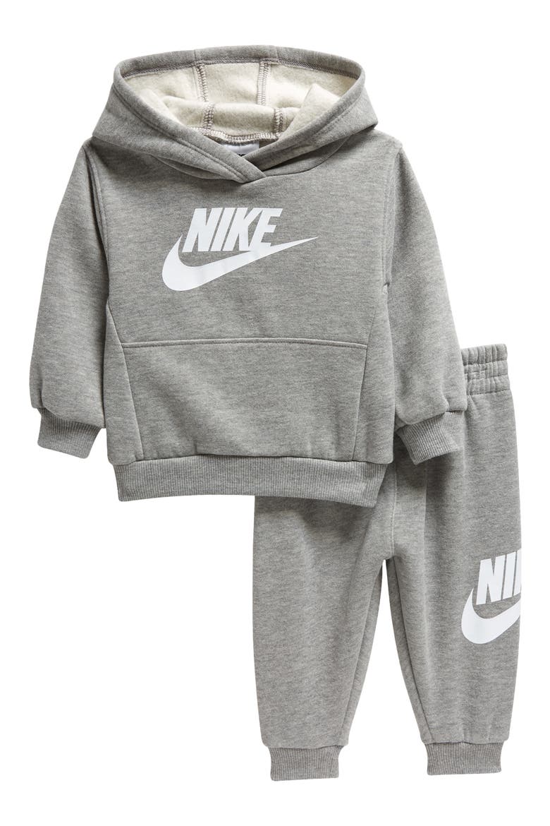 Club Fleece Hoodie & Joggers Set, Main, color, DARK GREY