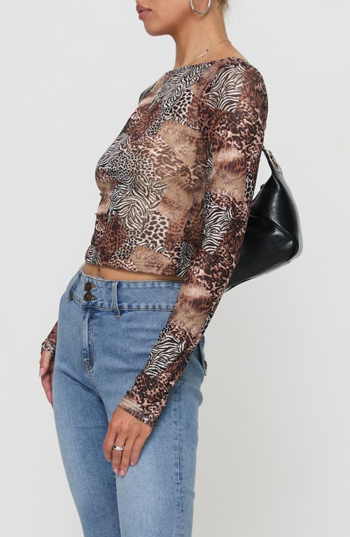 Princess Polly Tied In Long Sleeve Mesh Top