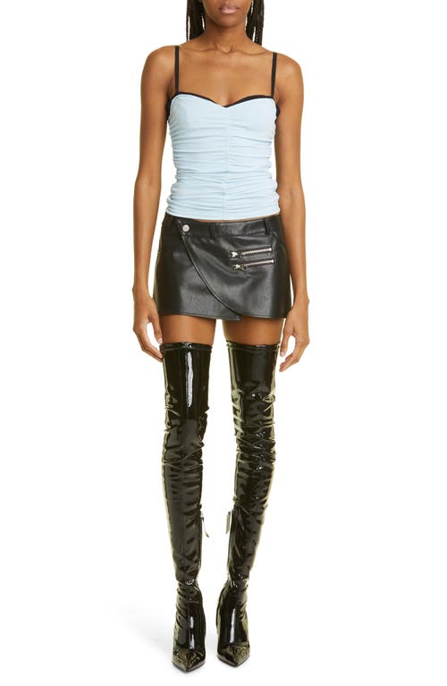 MIAOU MIAOU RENZO RUCHED MESH TUBE TOP 