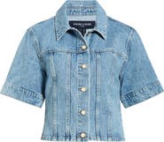 Veronica Beard Malcom Short Sleeve Denim Jacket