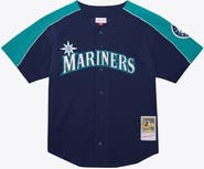 Mitchell & Ness Men's Mitchell & Ness Ichiro Suzuki Navy Seattle Mariners 2006 Cooperstown Mesh Batting Practice Button-Up Jersey