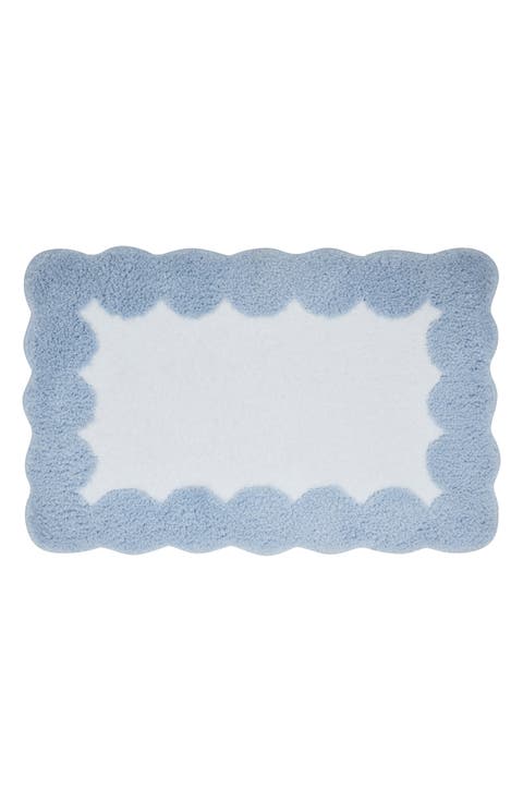 Scalloped Edge Tufted Bath Mat