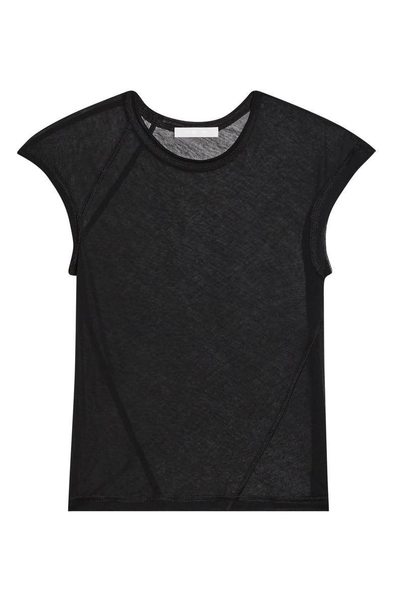 Helmut Lang Twisted Crew Sheer T-Shirt, Alternate, color,