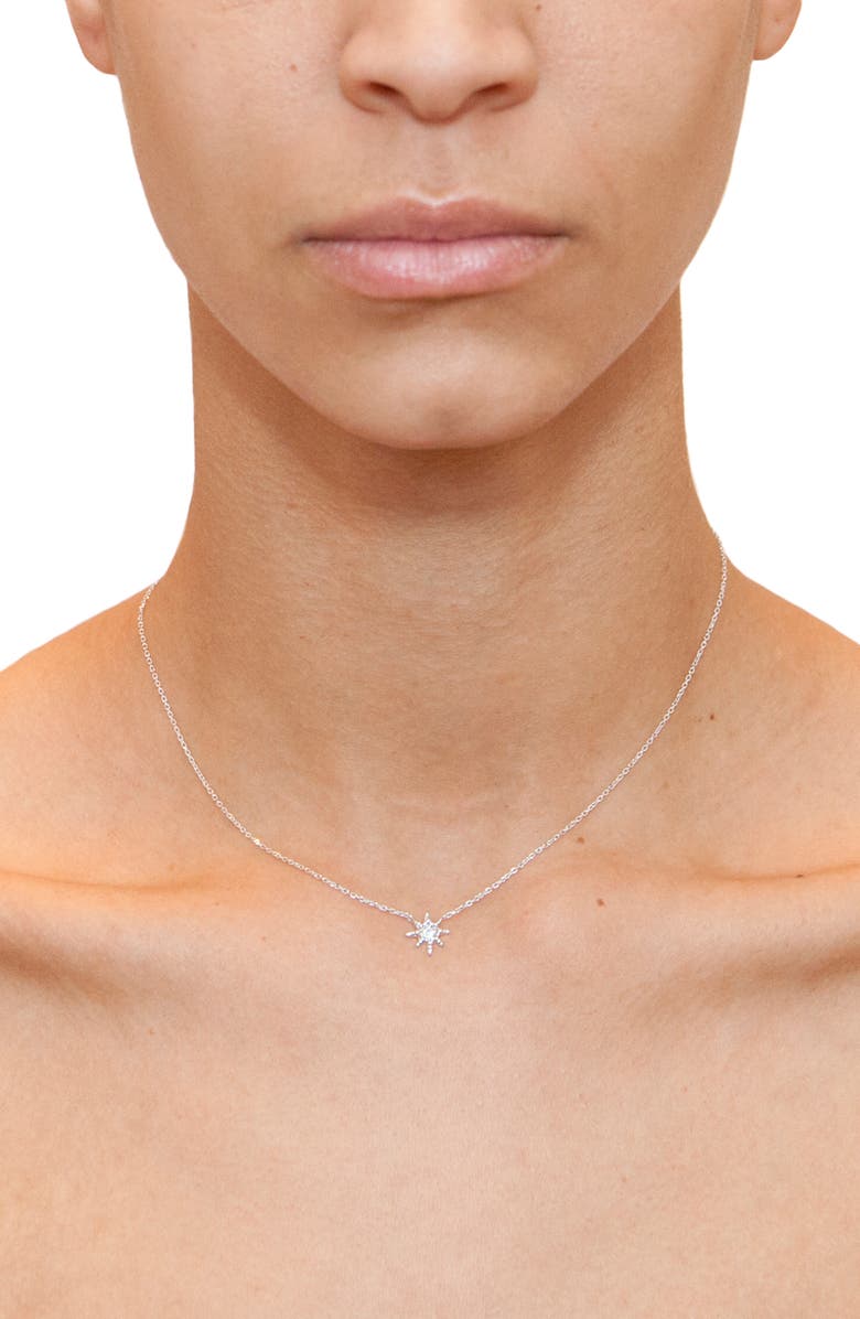 Anzie Starburst Pendant Necklace, Alternate, color, Silver