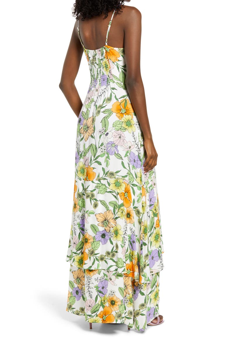 Nella Print Tiered Dress, Alternate, color, VINTAGE FLORAL