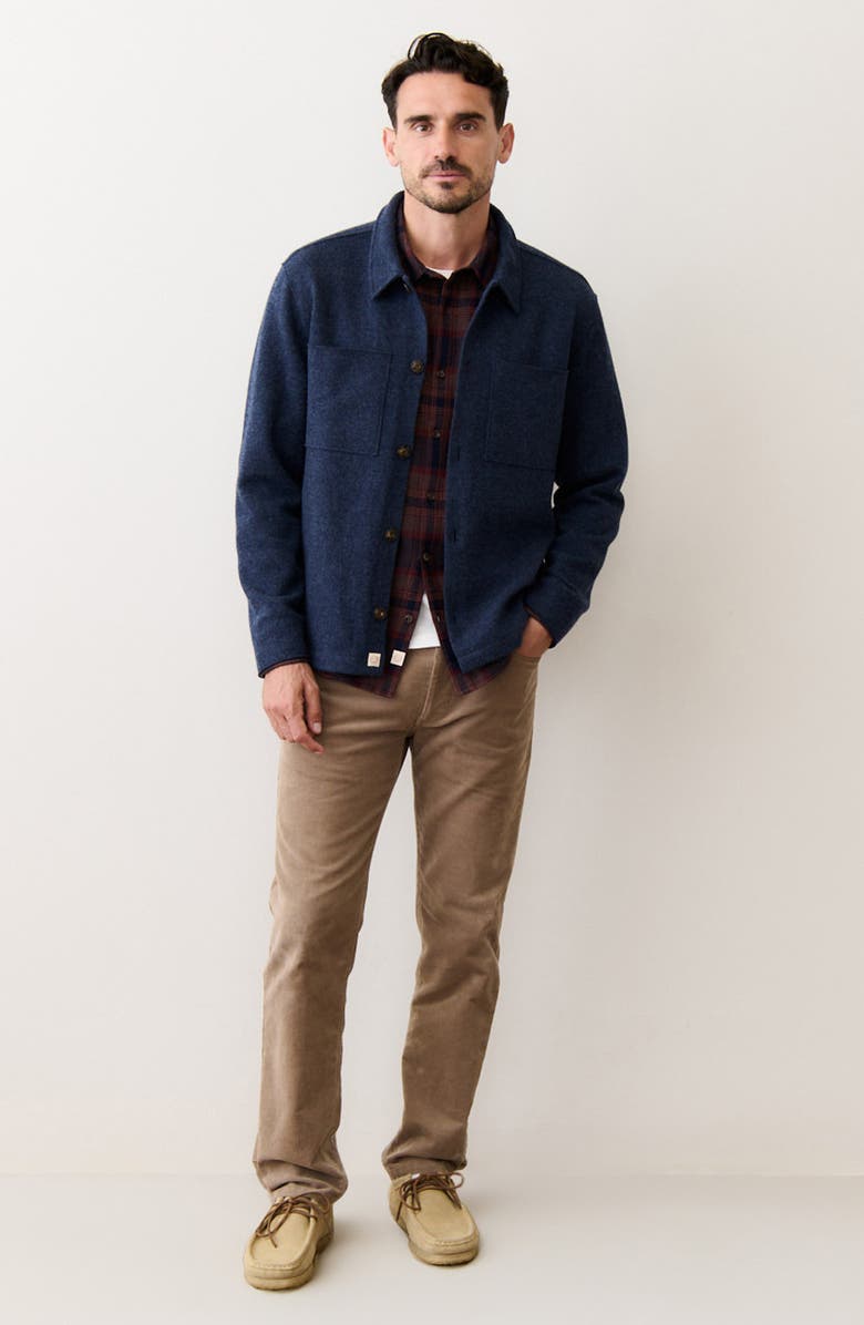 Marine Layer Boiled Wool Overshirt, Alternate, color, Navy
