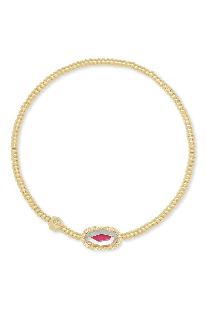 Grayson Beaded Stretch Bracelet, Main, color, GOLD DICHROIC GLASS