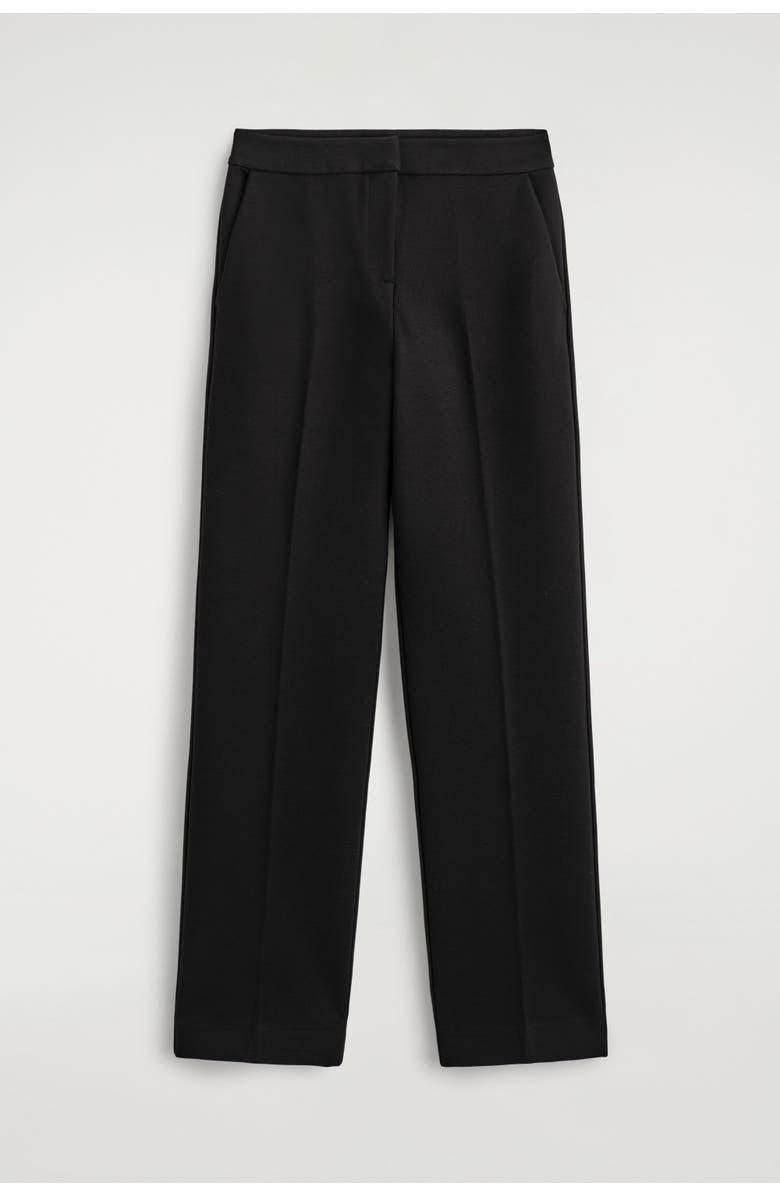 COS Tailored Straight-Leg Pants, Alternate, color, Black