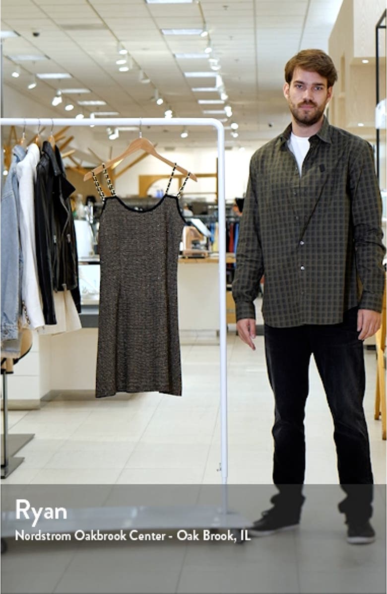 Double Chain Strap Sleeveless Minidress, sales video thumbnail