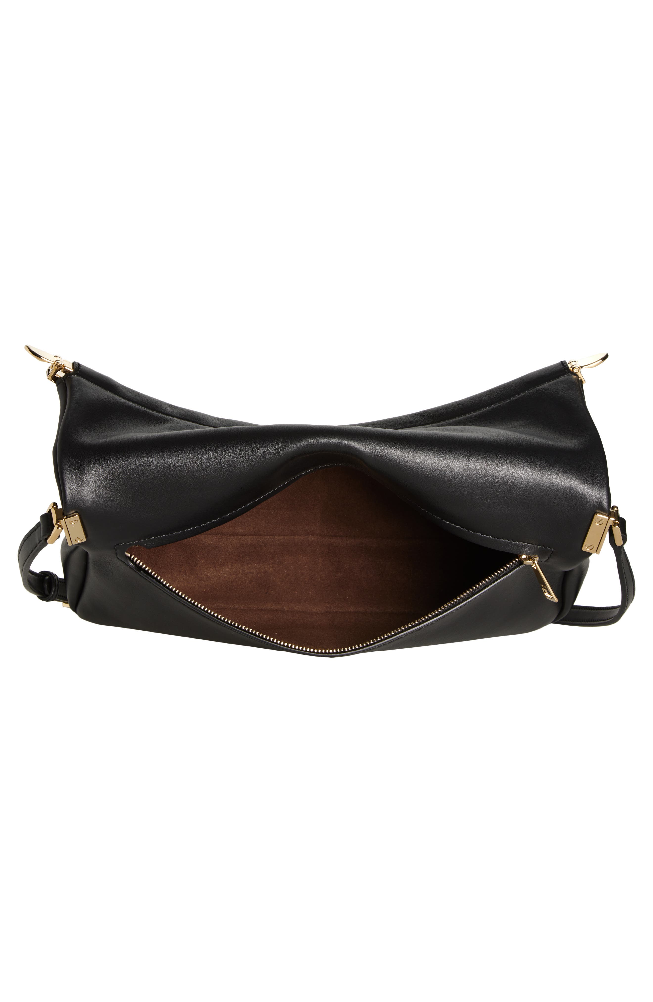 Tod's Small Magenta Leather Flap Bag, Alternate, color, Nero