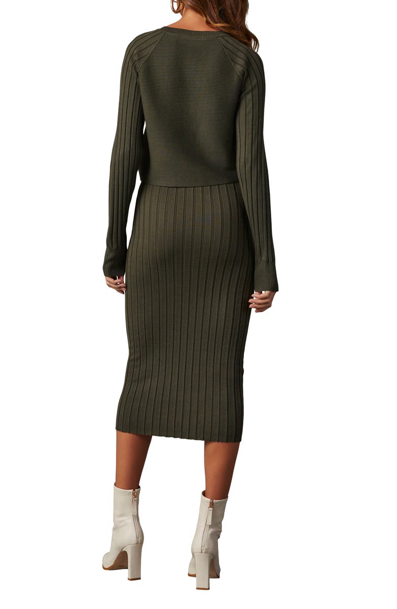 VICI Collection Full of Surprises Long Sleeve Rib Dress, Alternate, color,