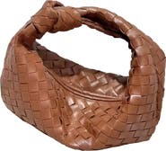 Adornia Woven Faux Leather Crescent Bag