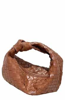 Adornia Woven Faux Leather Crescent Bag