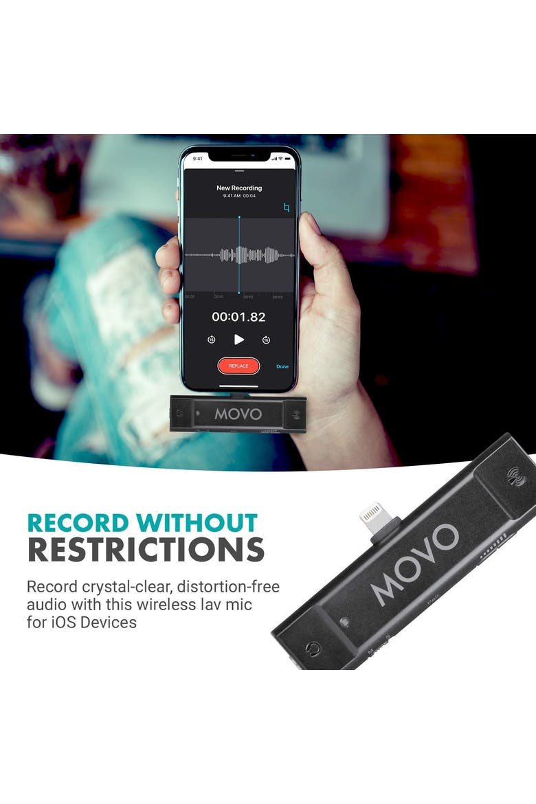 Edge-DI Wireless Lavalier for iPhone, Alternate, color, Black