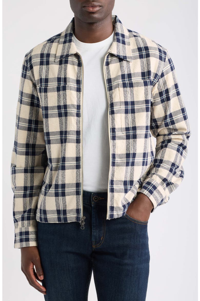 Capricorn Plaid Cotton Jacket, Main, color, NVY