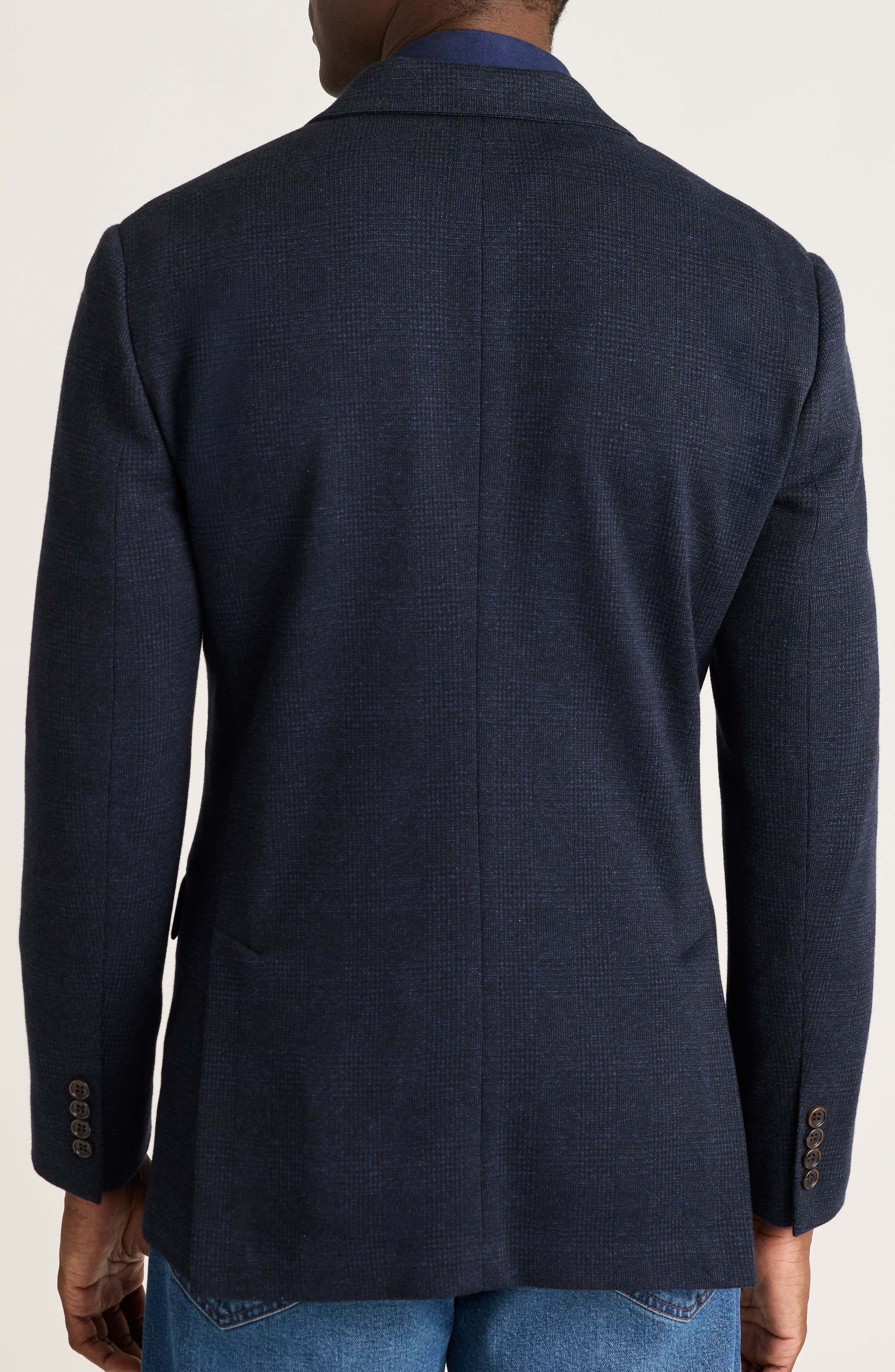 Slim Fit Wool Blend Knit Blazer - image 4