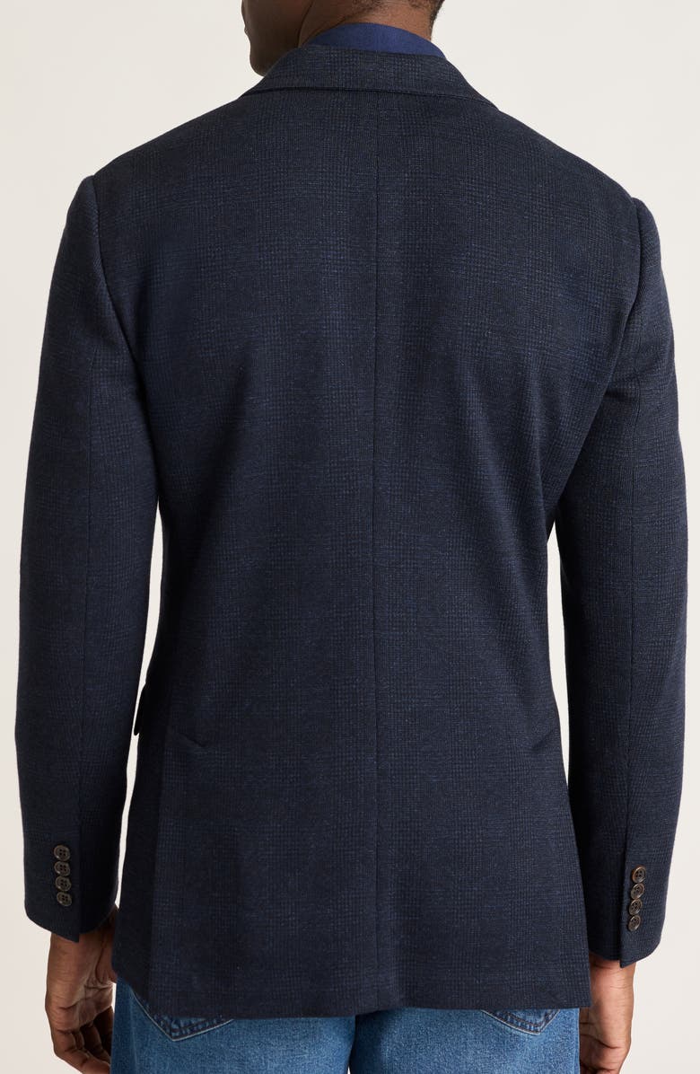 Bonobos Jetsetter Slim Fit Navy Glen Check Knit Wool Blend Sport Coat, Alternate, color, Navy Glen Check