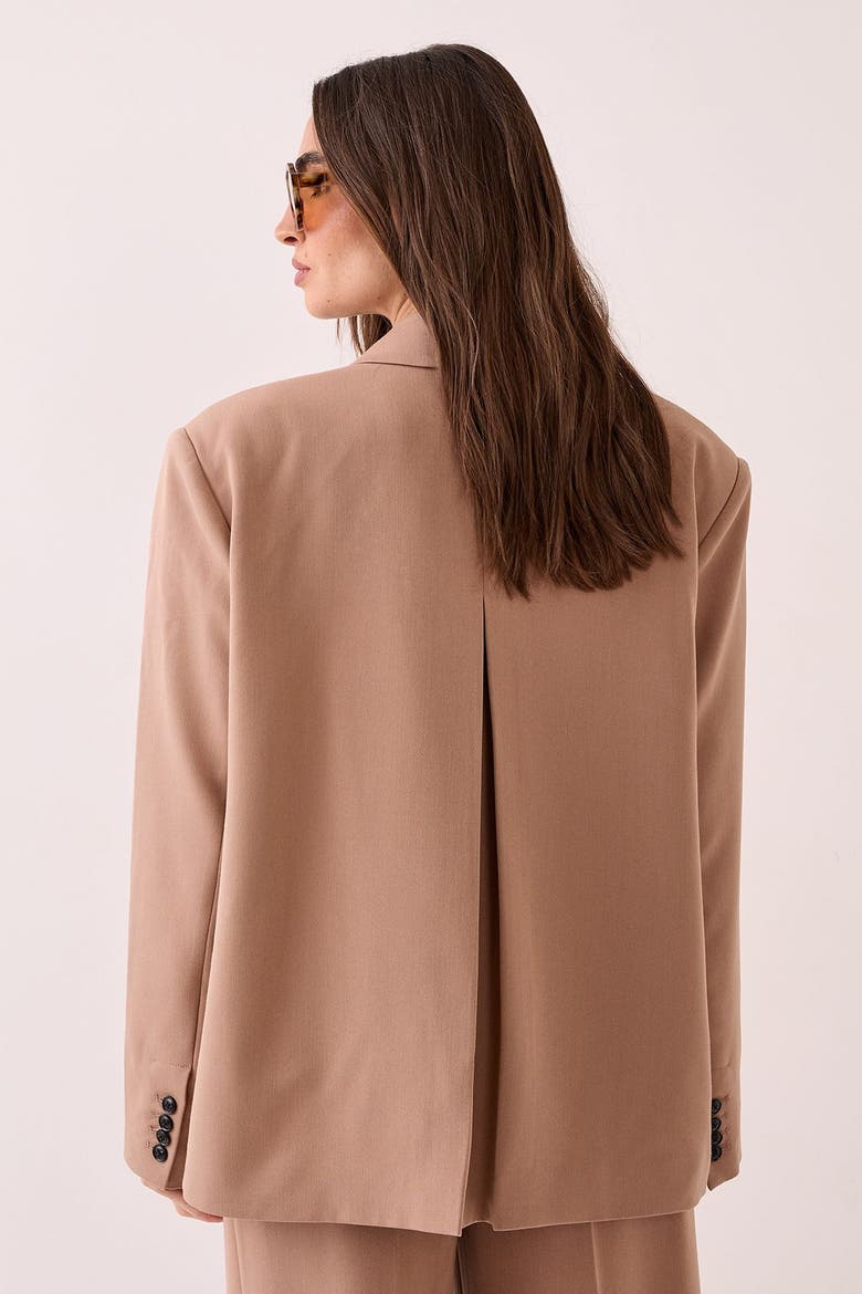 Double Breasted Oversized Blazer, Alternate, color, Taupe