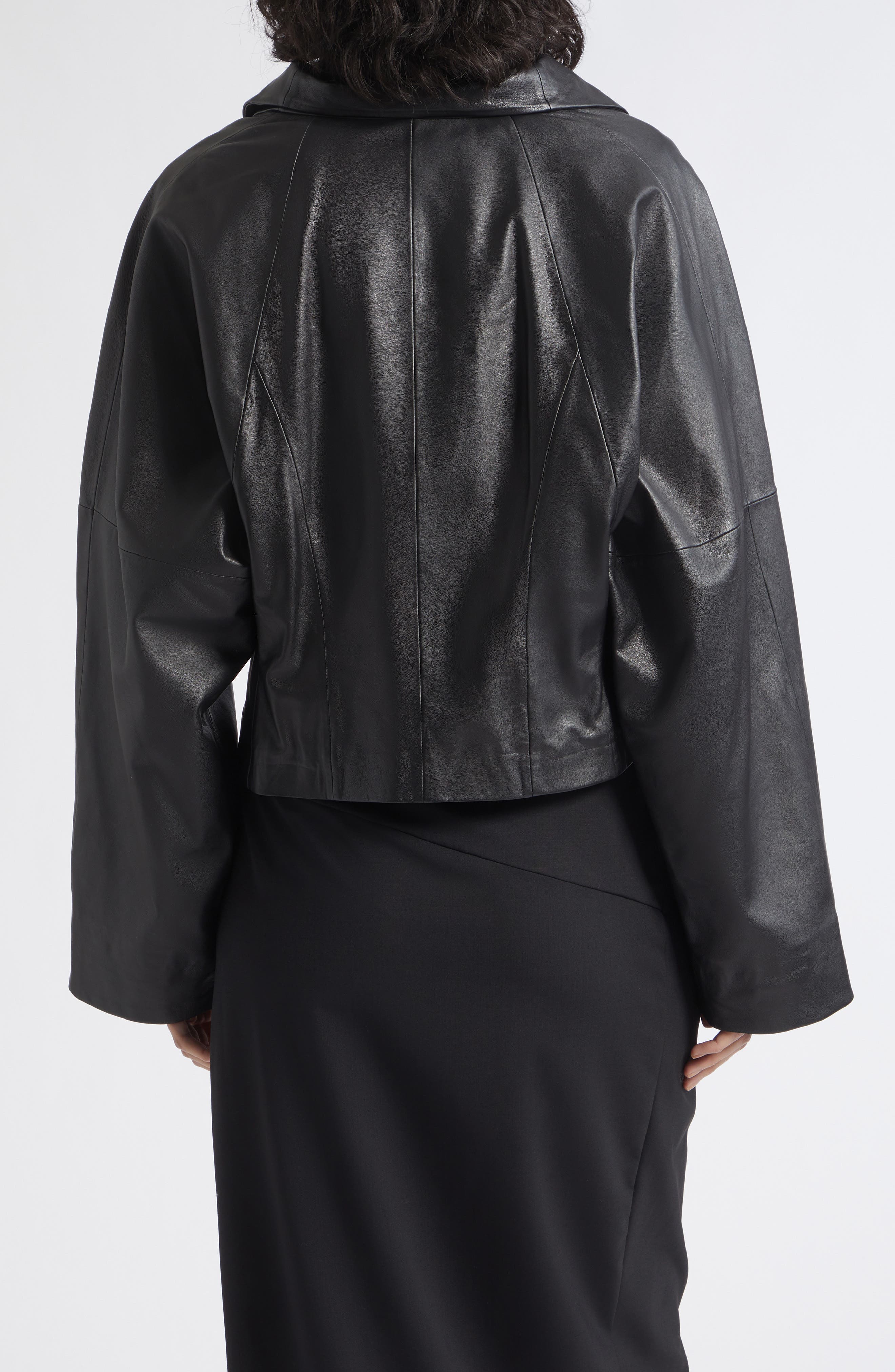 MARELLA Leather Double Breasted Jacket (Women) | Nordstrom