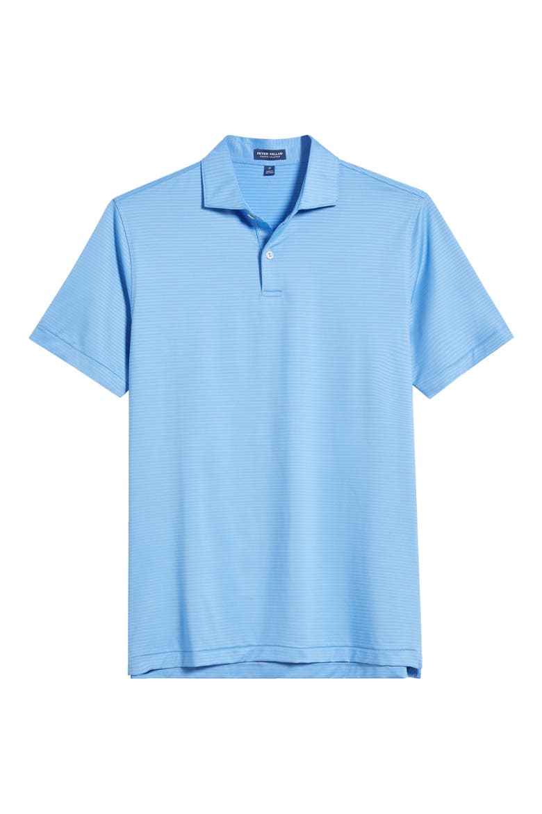 Empire Stripe Performance Jersey Polo, Alternate, color, FOUNTAIN BLUE